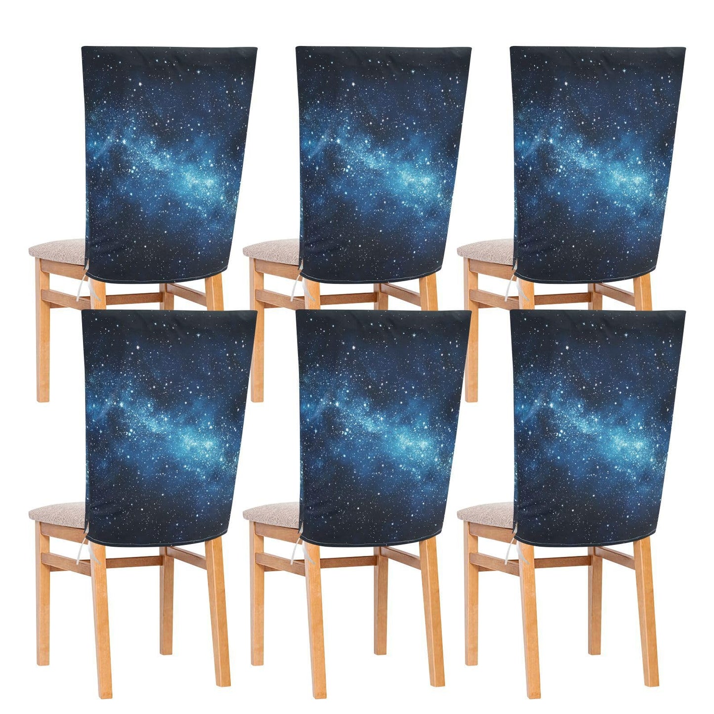Tatenale Chair Covers for Dining Chairs Set of 2 Dining Room Chair Back Cover Parsons Slipcover Seat Protector Party Halloween Christmas Decorations Blue Star26