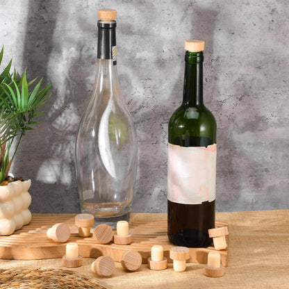 100Pcs Wine Corks T Cork Plugs for Wine Cork Stopper Reusable Corks Wooden and Rubber Stopper