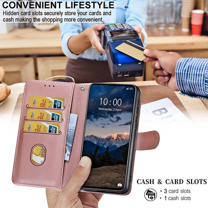 SASYMALY for Samsung Galaxy S24 Ultra Wallet case, Flip Folio Cover with Stand Feature for Women Men, PU Leather Phone Case Fit for Samsung Galaxy S24 Ultra [Rose Gold-Butterfly]