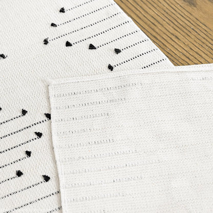 Artoid Mode Black Boho Table Runner for Farmhouse Rustic，Seasonal Holiday Macrame Burlap Kitchen Dining Table Decoration for Home Party Decor 12x72 Inch