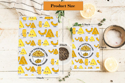 JNIAP Mac and Cheese Gift We Go Together Like Macaroni and Cheese Kitchen Towel Macaroni and Cheese Lover Gift (We Go Together)