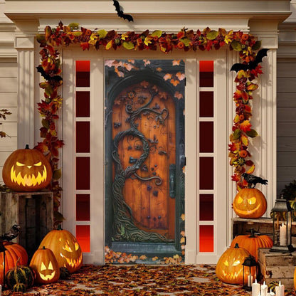 Burbuja Halloween Decoration - Stretch Fabric Backdrop Door Porch Covers for Home Party Holidays, 32x79 in