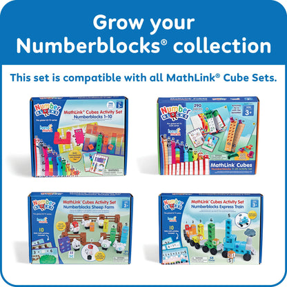 hand2mind Numberblocks Express Train MathLink Cubes Activity Set, Preschool Learning Activities, Train Toy, Counting Blocks, Number Toys, Kids Educational Toys, Math Manipulatives for Preschoolers
