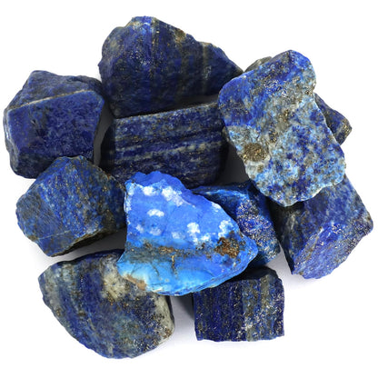 1.1lb Bulk Raw Lapis Lazuli Rough Crystal-Natural Lapis Lazuli Raw Stones Crystal for Tumbling, Cabbing, Fountain Rocks, Decoration, Polishing, Wire Wrapping, Wicca & Reiki Crystal Healing