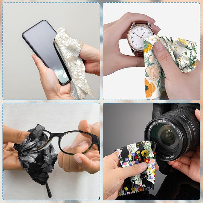 6 PCS Glasses Cleaning Cloth Eyeglass Lens Cleaning Cloth Eyeglasses Wipes