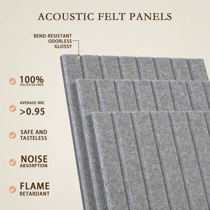 JBER Large Felt Bulletin Board 36" x 24" - 6 Pack Felt Wall Tiles, Cork Board Alternative to Use in Office & Home Decor, Classroom Decor, Vision Board to Display Your Photos(Light Gray)
