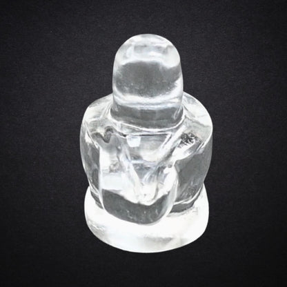 Amazing Gemstone Shiva Lingam Stone Clear Quartz Crystal - Shivling for Pooja, Home Office Room Decor Made of Healing Crystals and Healing Stones - Adiyogi Shiva Lingams