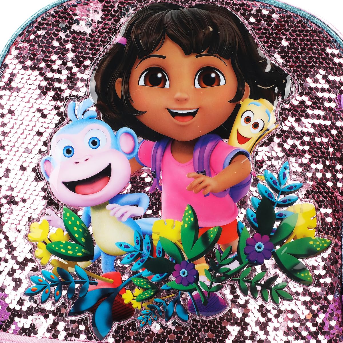 Bioworld Dora the Explorer Animated 5-Piece 16” Backpack And Lunch Set For School & Travel