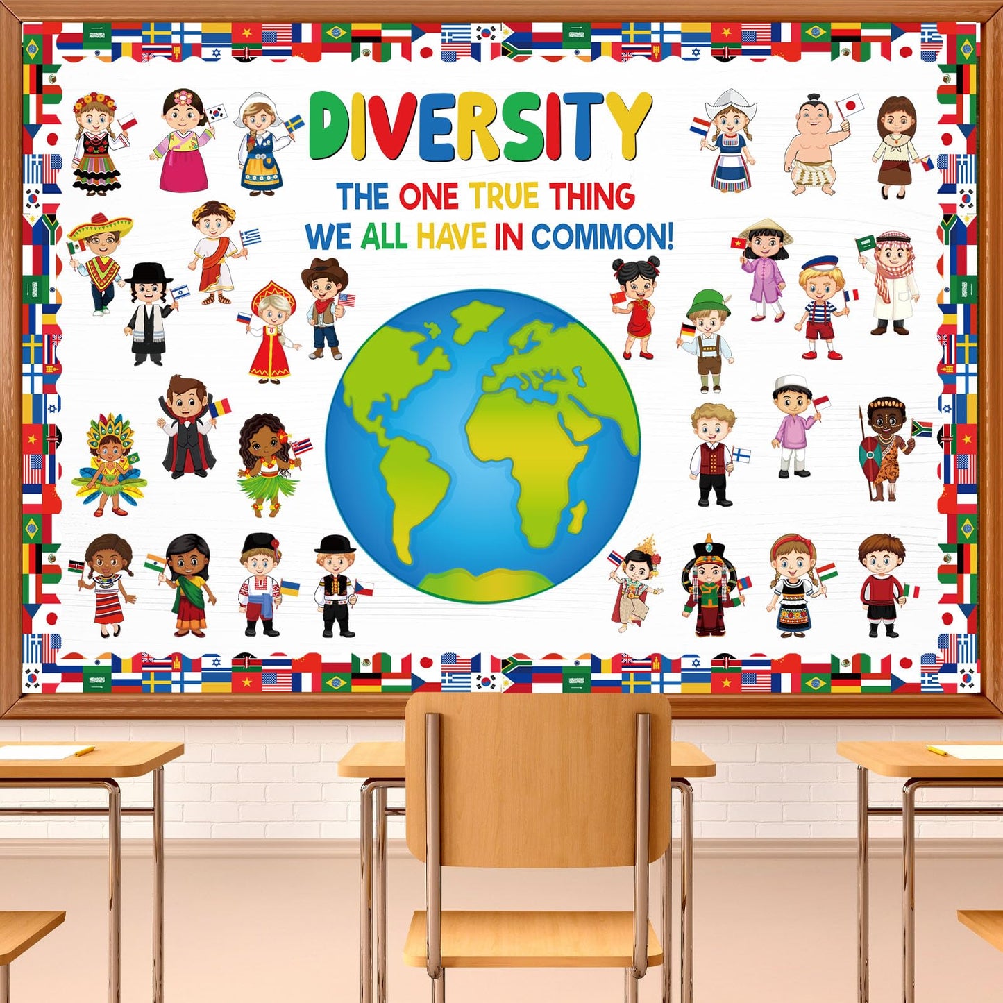 Diversity in Common Multicultural Bulletin Board Decorations Diversity Bulletin Board Decoration Earth Day Activities Educational Classroom Decor Paper Cutouts For Multicultural Classroom Decor