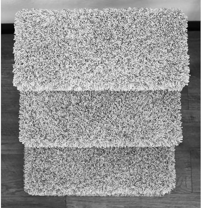 Maykoosh Tribal Treasures Large Pet Stairs for Cats and Dogs - 20"x20"x20", Sturdy Solid Wood Steps with Household Grade Carpet for All Breeds. Speckled Gray