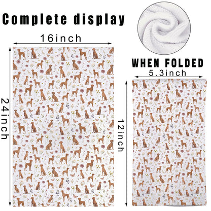 JNIAP Vizsla Dog Kitchen Towels Vizsla Lover Gift Vizsla Mom Gift Vizsla Owner Gift Hungarian Vizsla Dish Towels (Soil thindog kt)