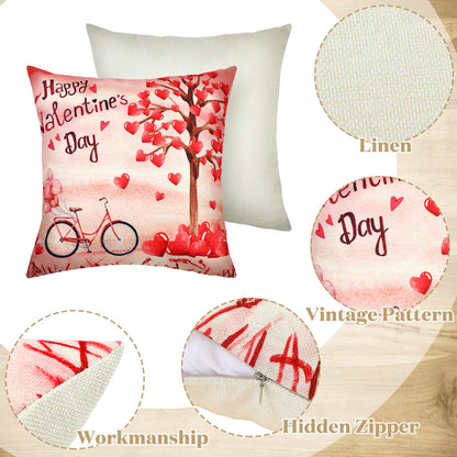 Newwiee 12 Sets Holiday Pillow Covers 18 x 18 Inch Easter Spring Seasonal Throw Pillow Covers Square Canvas Pillowcase for Spring Summer Home Office Farmhouse Bench Couch Holiday Sofa Decor(Classic)