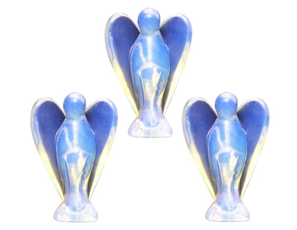 Mina Heal Prayer Angels Guardian Angels Made Opalite Stones, Pocket Size, Free Standing