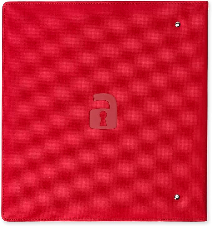 Vault X Large Ring Binder, 900 Cards, fits 9 Pocket Pages, Exo-Tec Material, 3 D-Ring Folder, for Trading Cards (Red)