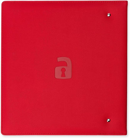 Vault X Large Ring Binder, 900 Cards, fits 9 Pocket Pages, Exo-Tec Material, 3 D-Ring Folder, for Trading Cards (Red)