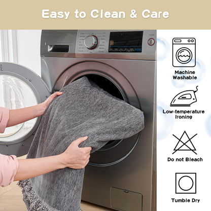 MYSKY HOME Chair Covers Armchair Couch Covers for Dogs Washable Sofa Covers, Non Slip Soft Recliner Cover Pet Chair Cover Sofa Slipcover Furniture Protector with Tassel Throws, 71"x91", Dark Grey