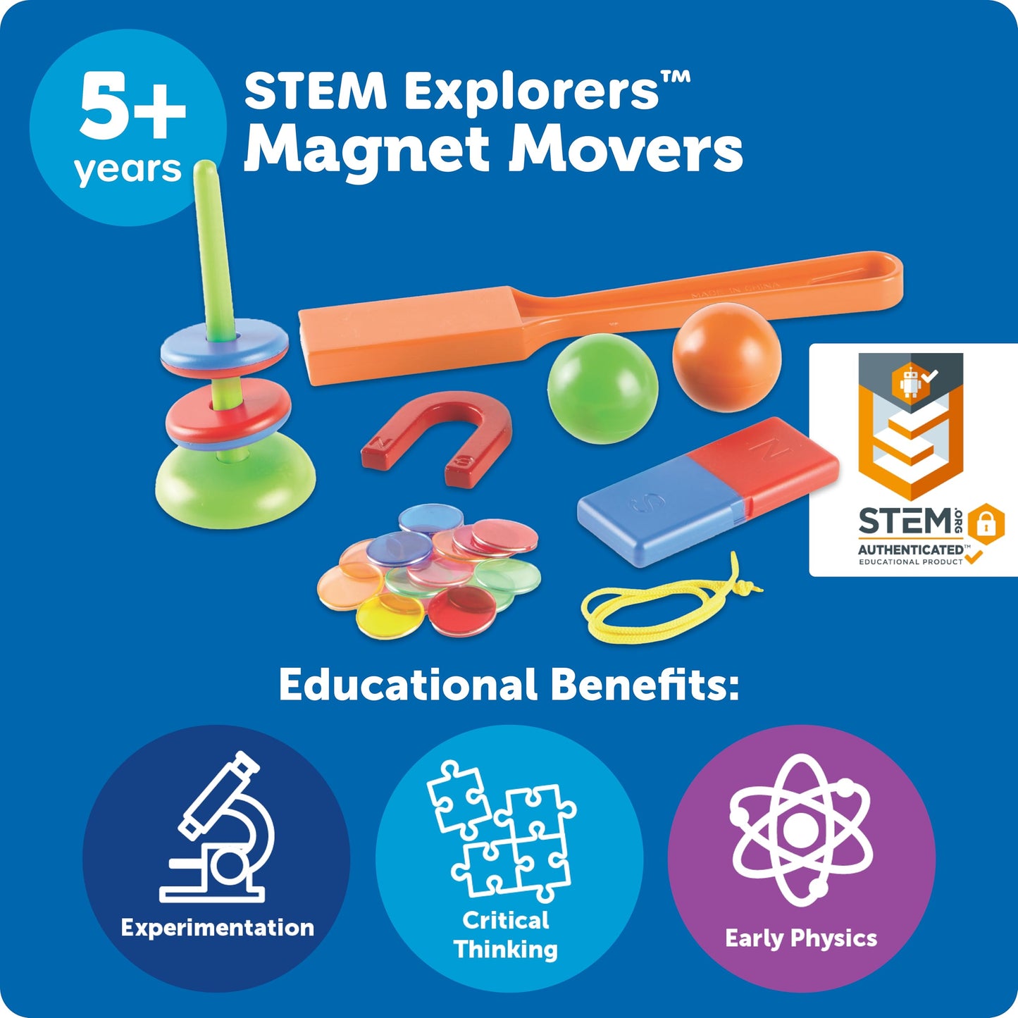 Learning Resources STEM Explorers Magnet Movers - Science For Kids Sensory Bin, Critical Thinking, Fine Motor Toys, Classroom Math Supplies, Homeschool Crafts, Educational Games, Birthday Gift