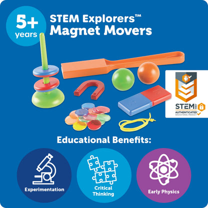 Learning Resources STEM Explorers Magnet Movers - Science For Kids Sensory Bin, Critical Thinking, Fine Motor Toys, Classroom Math Supplies, Homeschool Crafts, Educational Games, Birthday Gift