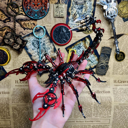 Metalkitor Scorpion 3D Metal Puzzles Kits for Adults Teens – 454 Pcs – Mechanical Assembly Models – 4 Hours to Build – Ideal for Gifts and Decorations (Red and Black)