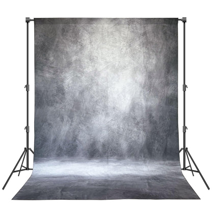 Haboke Abstract Professional Photography Backdrop for Portrait Photo Props Booth Background Photoshoot Studio with Polyester Fabric Roller Pocket on Top (8x10ft,Grey,No Stand)