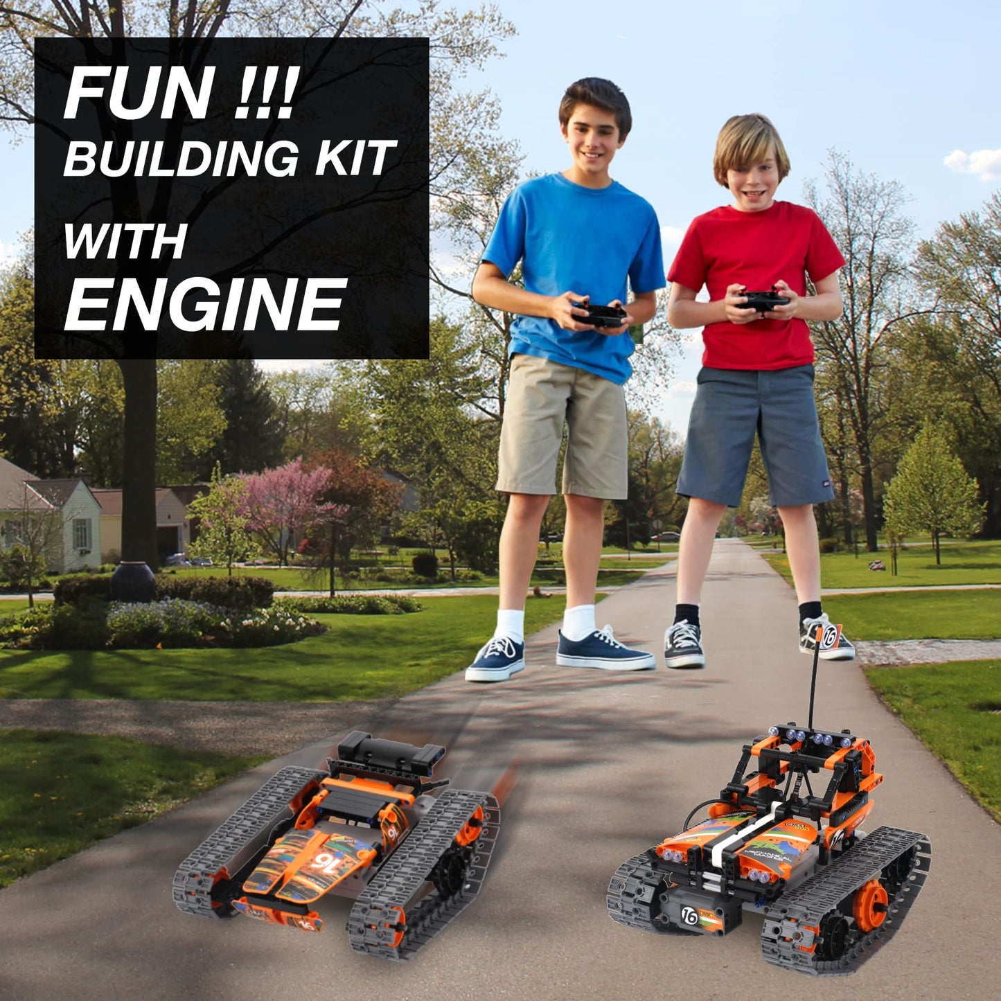 BIRANCO. STEM Remote Control Building Kit 3 in 1 RC Tracked Racer/Tank/Robot Engineering Toys, Science Construction Play Set, Toy Car Christmas for Boys & Girls Age 8-12 (392pcs)
