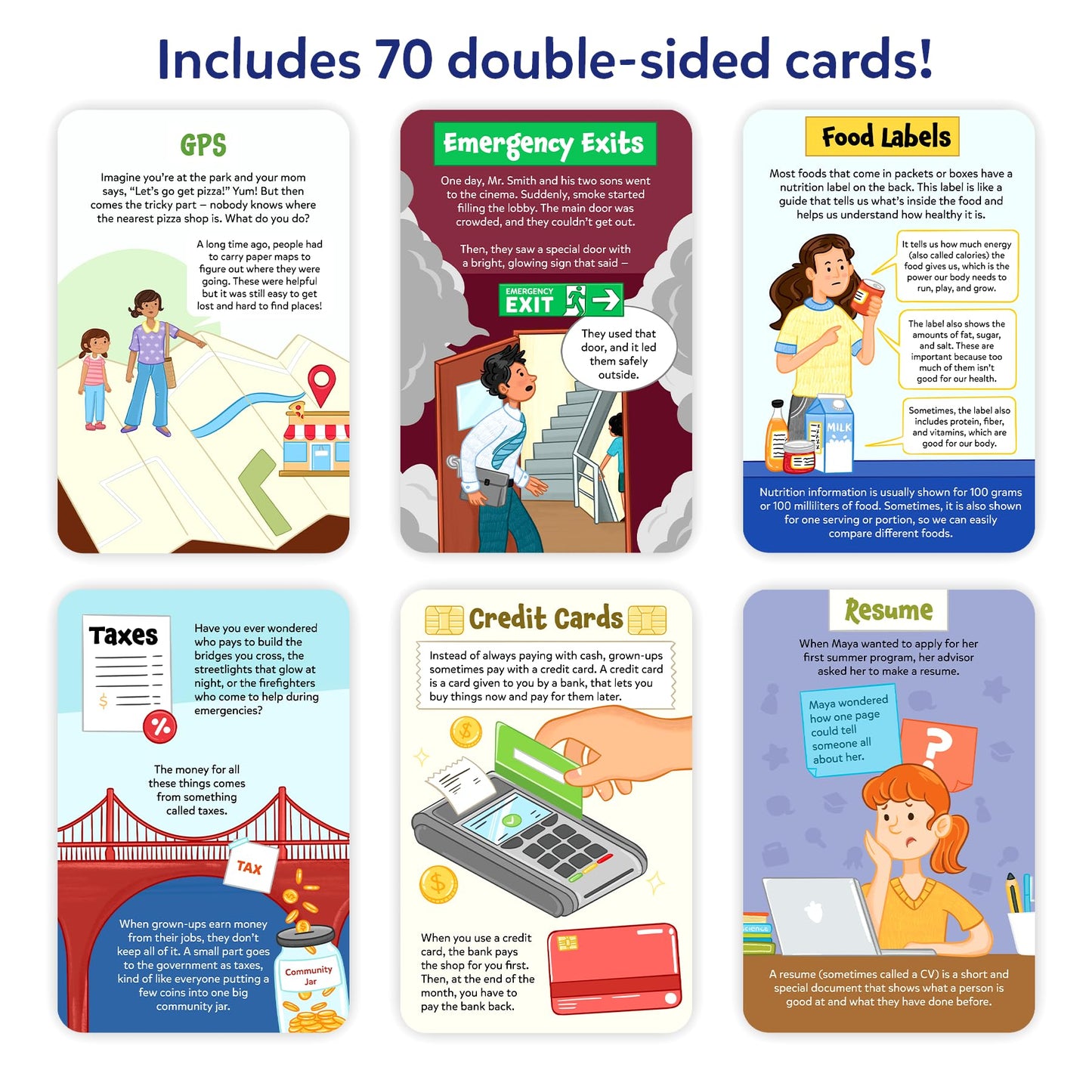 Skillmatics Flashcards for Kids – Learn About Real Things, 70 Cards on Money, Taxes & Concepts Schools Don't Teach, Practical Life Skills for Homeschool & Middle School, Gift for Tweens Ages 7-14