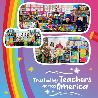 Sproutbrite 18 (12"x16") Complete Educational Poster Bundle for Toddlers - Colorful Charts for Preschool, Kindergarten & Homeschool Motivation - Inspired Learning Charts That Transform Walls Into Daily Teaching Tools