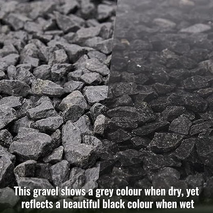 NUPICK 10 Pound Gravel Rocks, 0.5-0.7 Inches Polished Pebbles for Plants, Fish Tank, Clear Vase and More, Natural Black Stones