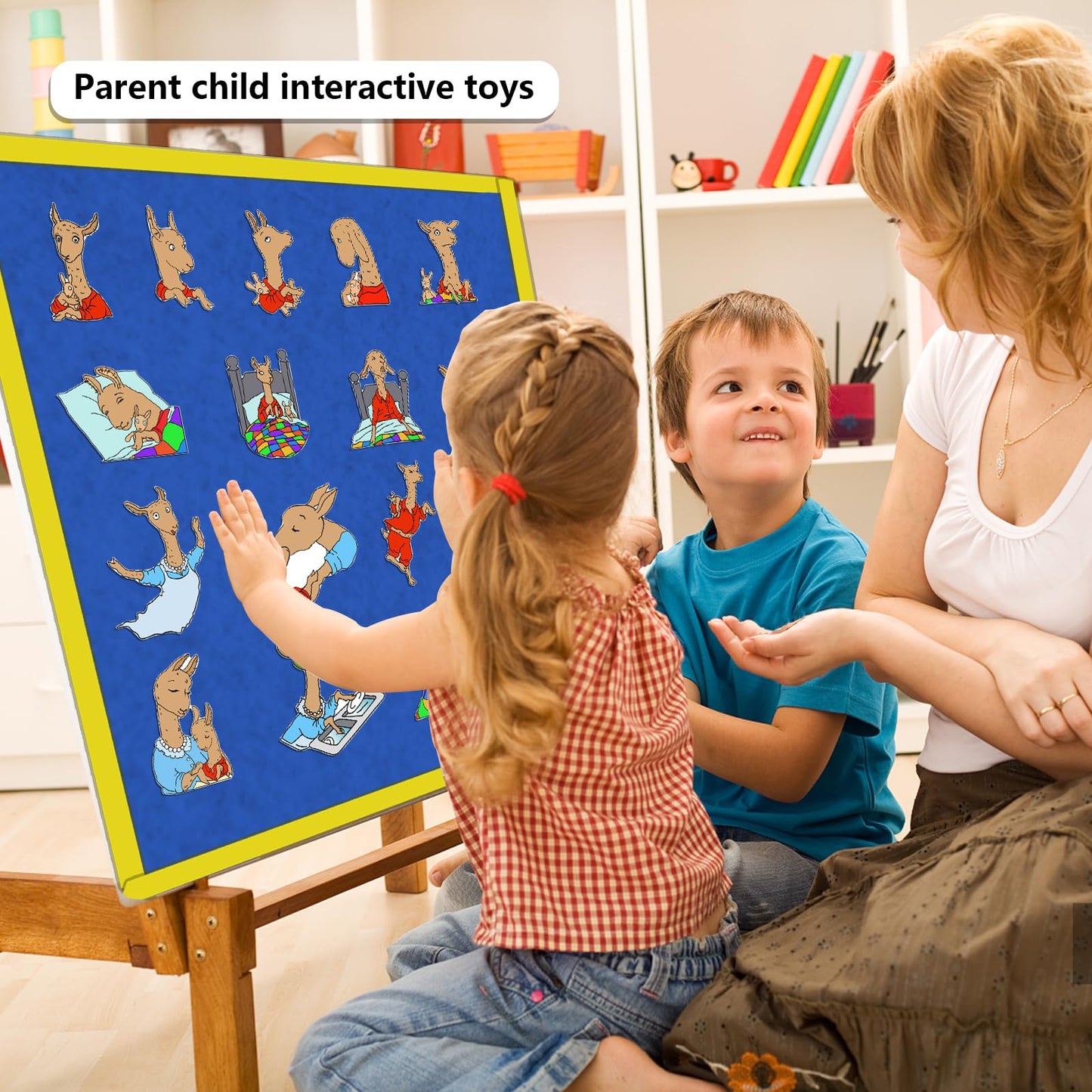 Thryvomniq Llama Llama Red Pajama Felt Story Board Pieces Preschool Storytelling Activies Felt Board Stories Interactive Learning Toys(17Felt Pieces)