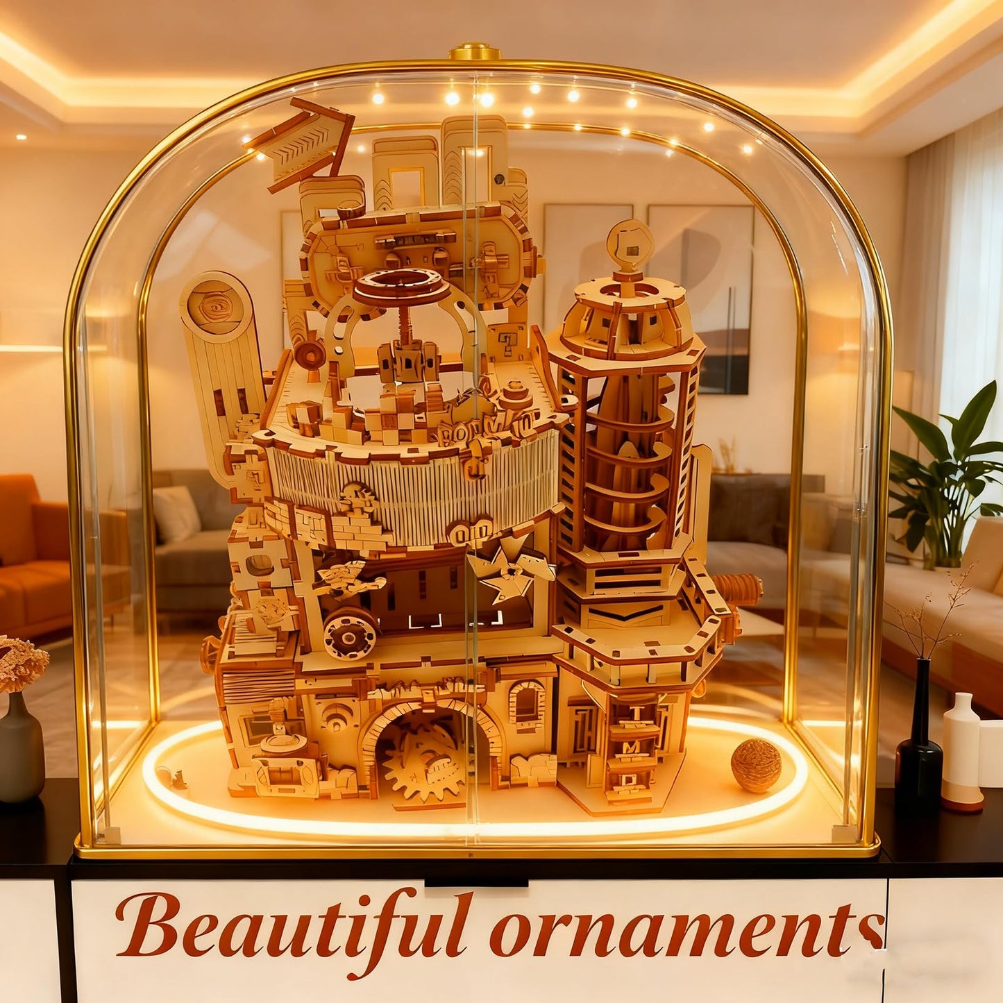 Wooden 3D Puzzle for Adults DIY Model Kits Wood Mechanical Crafts Set to Build Gift for Women Men Age 14+ Years Old