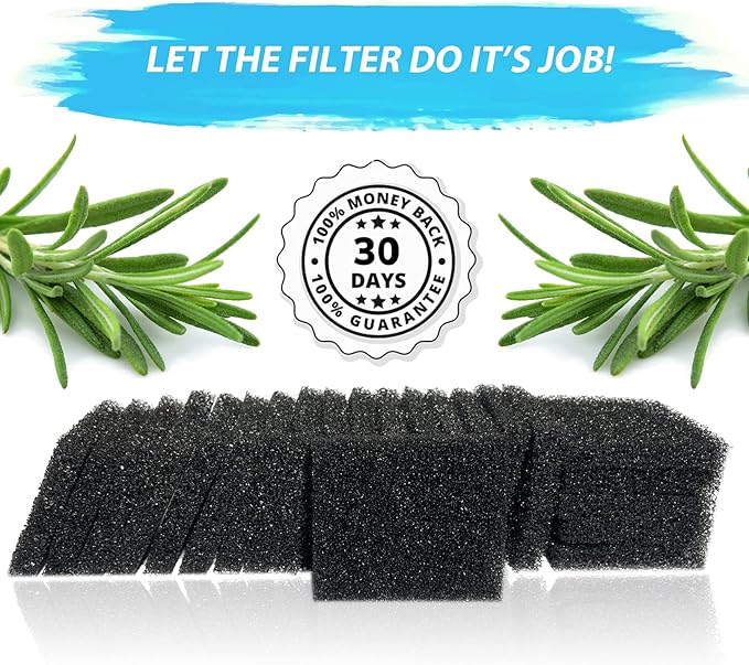 Ulrempart 24-Pack Pump Filter Sponge Compatible with AG Garden Harvest, Bounty, Farm, Extra, Ultra All Models, Replacement Pump Filter Accessories