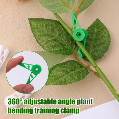 Gosknor 360° Adjustable Plant Training Clips, LST Plant Clips for Low Stress Training Garden Stem Support Trainer Clip for Stem Bending Gardening Accessories