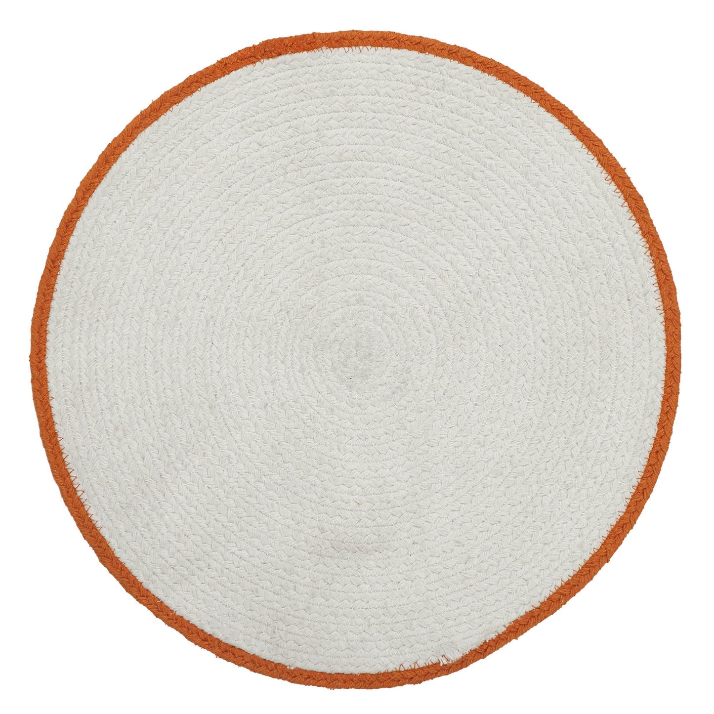 VHC Brands Braided Cotton Country Halloween Stencil Placemat 14 inch Diameter, Decorative Fall Placemat, Table Decor for Fall and Halloween
