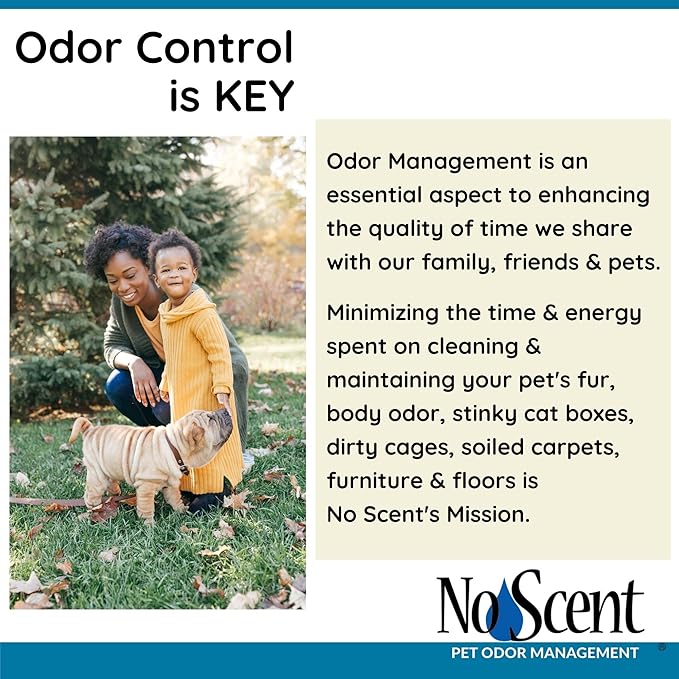 No Scent Pet Fur Odor Spray & Rinseless Cleaner for Dog, Cat, Hamster, Small Animal & Furry Pets (8 Fl Oz / 237 mL)