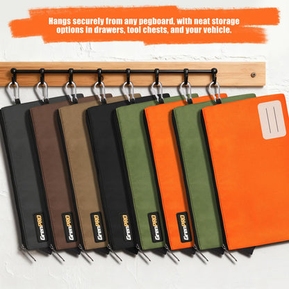 GRENPRO 8 Pack Canvas Tool Bag Zipper Tool Pouch, 12" Tools Utility Pouches Heavy Duty, Multipurpose Storage Organizer Bags with Dependable Metal Zippers