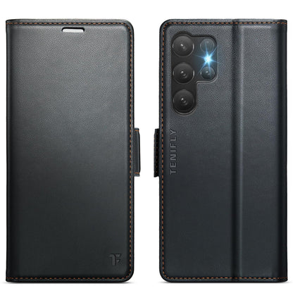 Tenifly for Samsung Galaxy S24 Ultra Case Wallet with RFID Blocking Card Holder, PU Leather Kickstand Protective Flip Phone Cover Fit for Galaxy S24 Ultra 6.8", Black