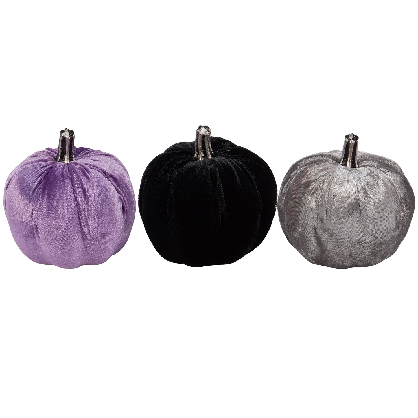 Primitives by Kathy Seasonal Home Decor 3-Piece Moody Velvet Pumpkin Set, Halloween Decor, Home Accents