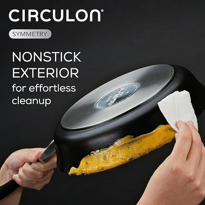 Circulon Symmetry Hard Anodized Nonstick Induction Frying Pan, 8.5-Inch Fry Pan, Black (Pack of 4)