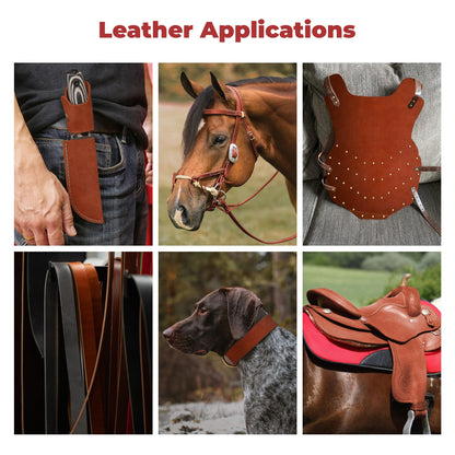 ELW 8-10 oz (3-4 mm) Skirting Veg Tan Leather | Chestnut 1-2 SQFT| Thick Cowhide Tooling Leather Sheet for Belts, Saddle, Holster, Sheaths, Bulk Real Leather Pieces, Crafts, Remnants, Scraps USA
