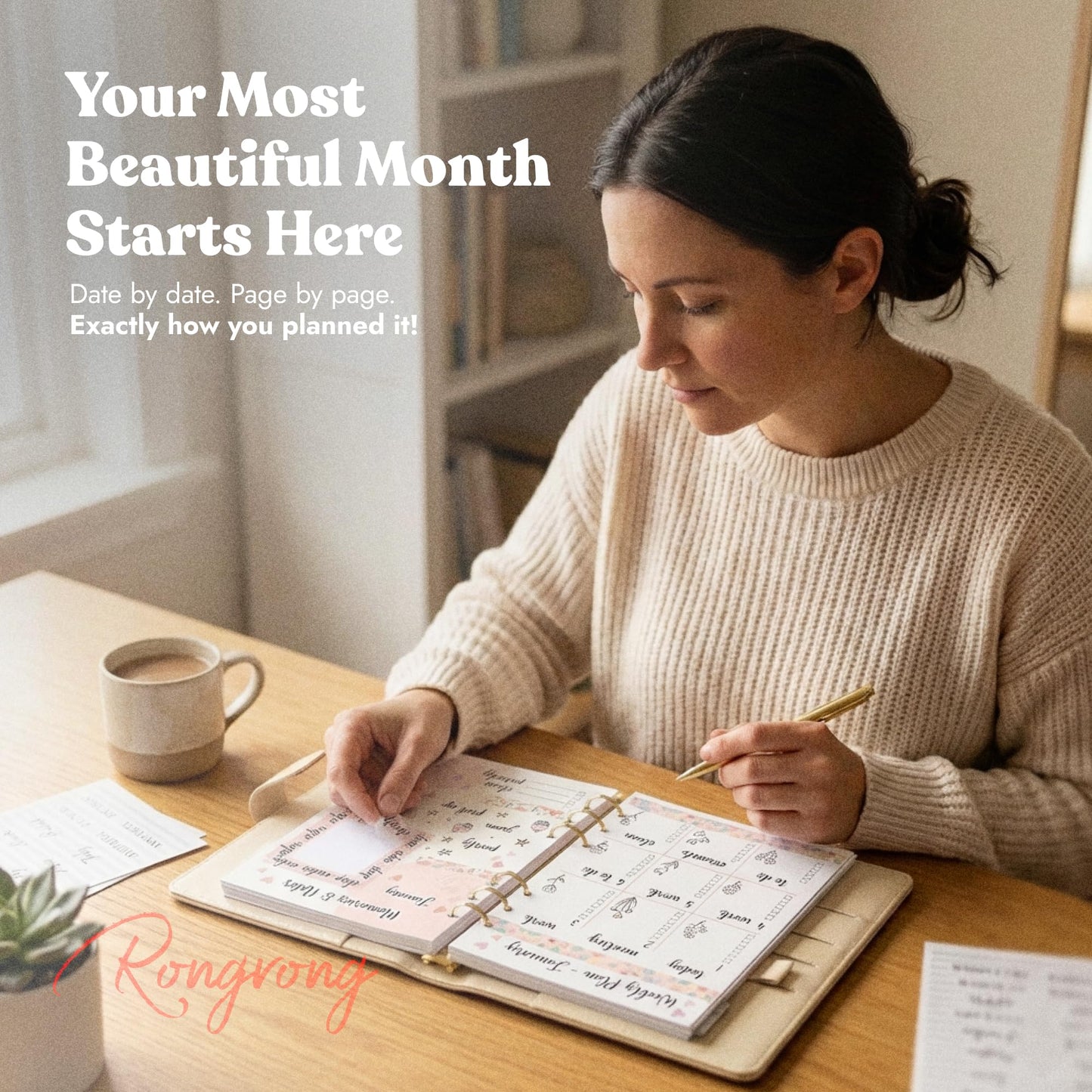 Rongrong Time to Date Planner Stickers Book for Planners, Calendars and Journals – Never Miss a Deadline with Our Essential Date Stickers – Scrapbook Accessories – 24 Pages