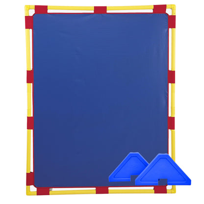 Children's Factory Big Screen PlayPanel, Kids Room Divider, Lightweight, Classroom Privacy Screen, Cantilever Feet Included, Plastic, Vinyl, 1 Panel, Blue