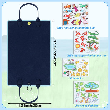 SmoothNovelty 4 Pack Felt Board Stories Set Flannel Felt Story Board Pieces for Storytelling (Fairy Stories)