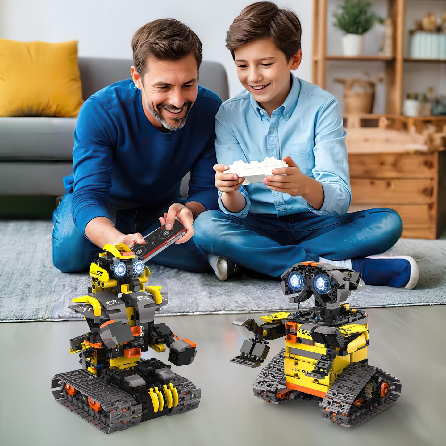 ADUSRIZ 5 in1 Stem Robot Building Kit for Kids Ages 8-13, 688 PCS Remote & App Controlled Dinosaur Car Building Toys for Kids Science Learning, Birthday Gifts for 8 9 10 11 12+ Years Old Boys Girls