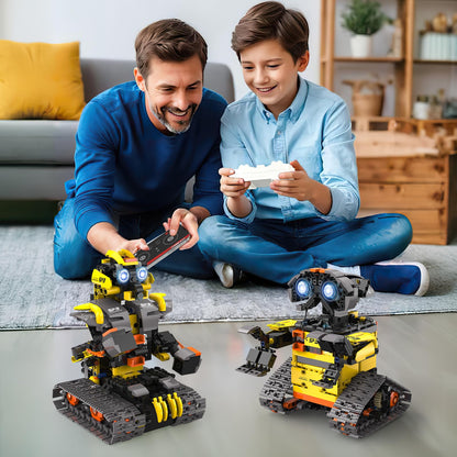 ADUSRIZ 5 in1 Stem Robot Building Kit for Kids Ages 8-13, 688 PCS Remote & App Controlled Dinosaur Car Building Toys for Kids Science Learning, Birthday Gifts for 8 9 10 11 12+ Years Old Boys Girls
