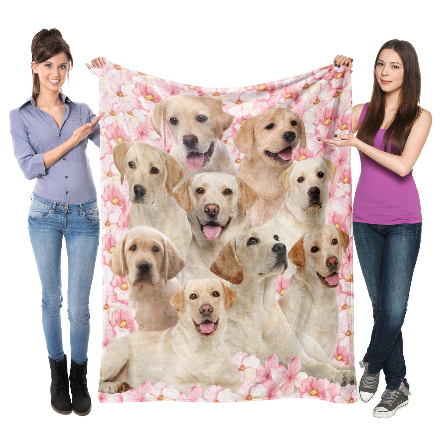 Labrador Retriever Dog Throw Blanket,Labrador Retriever Gifts for Dog Lovers,Soft Flannel Blanket Throw,Gift for Women Kid Girls Halloween Christmas 50"x60"