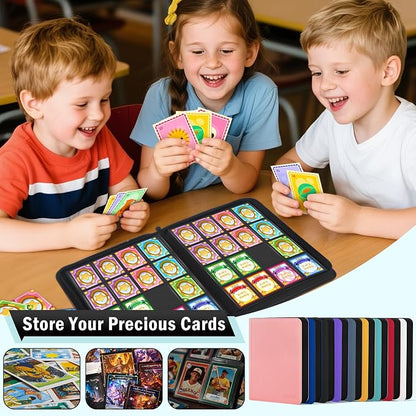 1000+ Pockets Trading Card Binder, 16 Pocket Zipper Binder Card Album, 32 Pack Double-sided Side Loading Non-Ring Card Binder, Card Holder Folders for MTG, TCG, Game Cards & Sports Cards, Teal