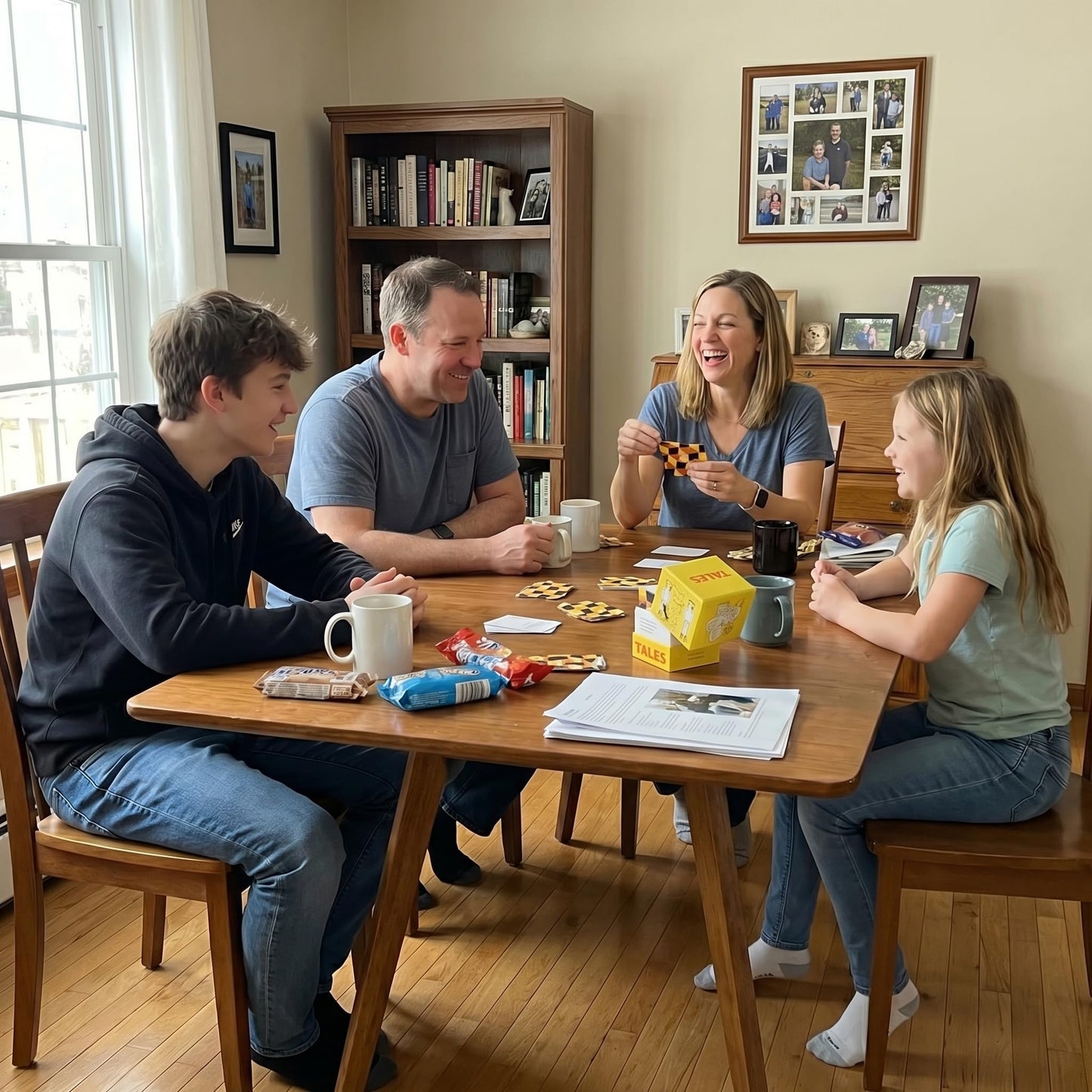 TALES Family Edition 150 Conversation Cards for Family Game Night, Adults, Teens, and Kids, Family Dinners, and Gatherings, Prompts for Meaningful Connections