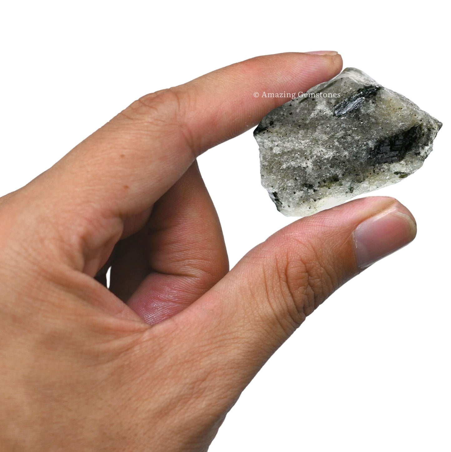 Green Tourmaline in Quartz Raw Crystals and Healing Stones, Natural Rocks for Tumbling and DIY Raw Stones and Crystals (1 lb)