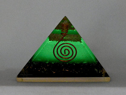 Amazing Gemstone Large Orgone Pyramid | Glow in Dark Black Tourmaline Pyramid Crystal | Orgonite Pyramid | Organ Pyramids Positive Energy Healing