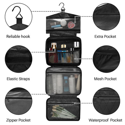 MNSRUU Hanging Toiletry Bags for Women Travel, Gothic Halloween Luminous Bats Toiletry Organizer Portable Travel Toiletry Bags Clear Wash Bags Makeup Bag Cosmetic Bag